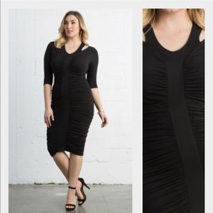 Kiyonna riveting ruched dress, new with tags